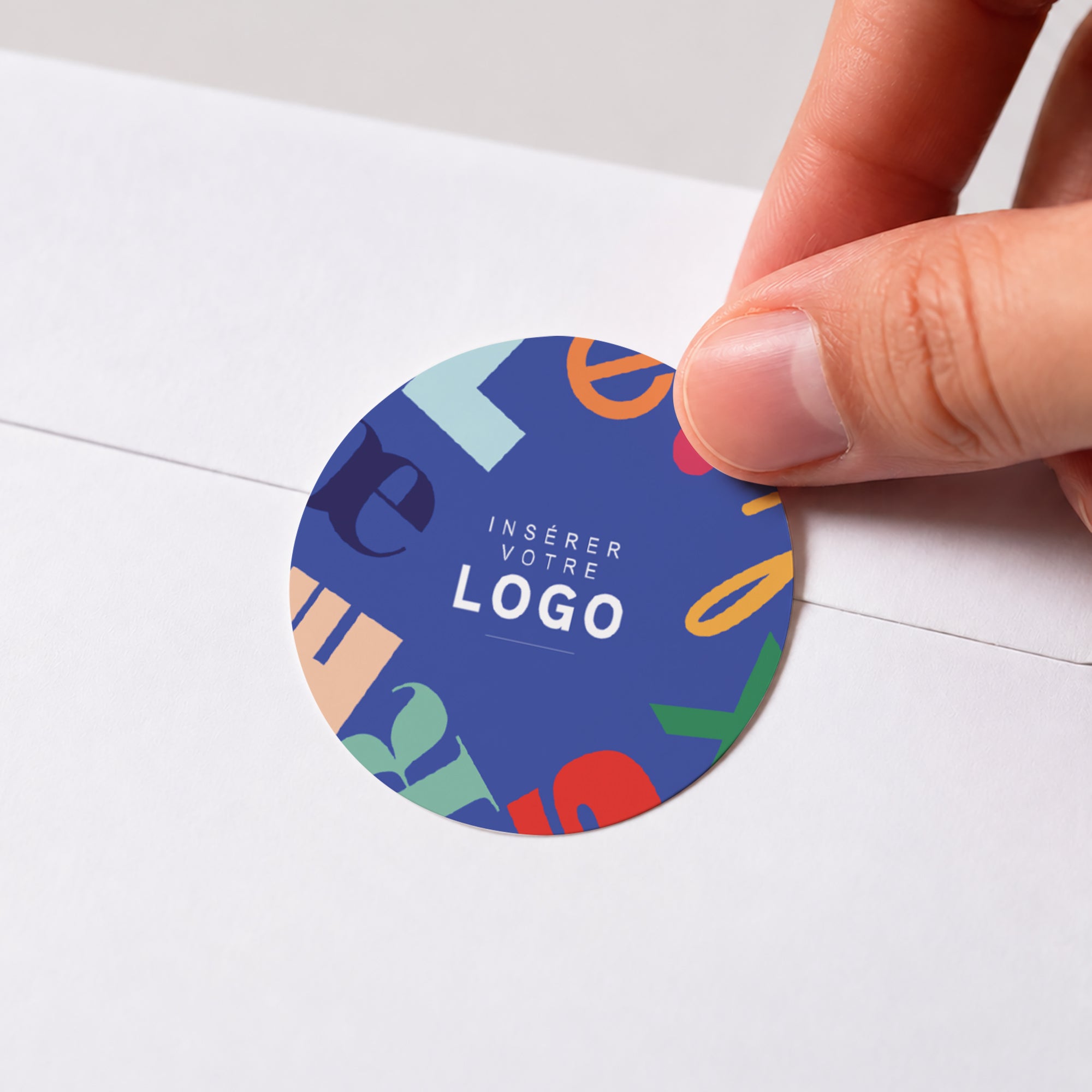 Vœux en Couleurs | Vœux professionnels • Sticker • Rond photo N° 1