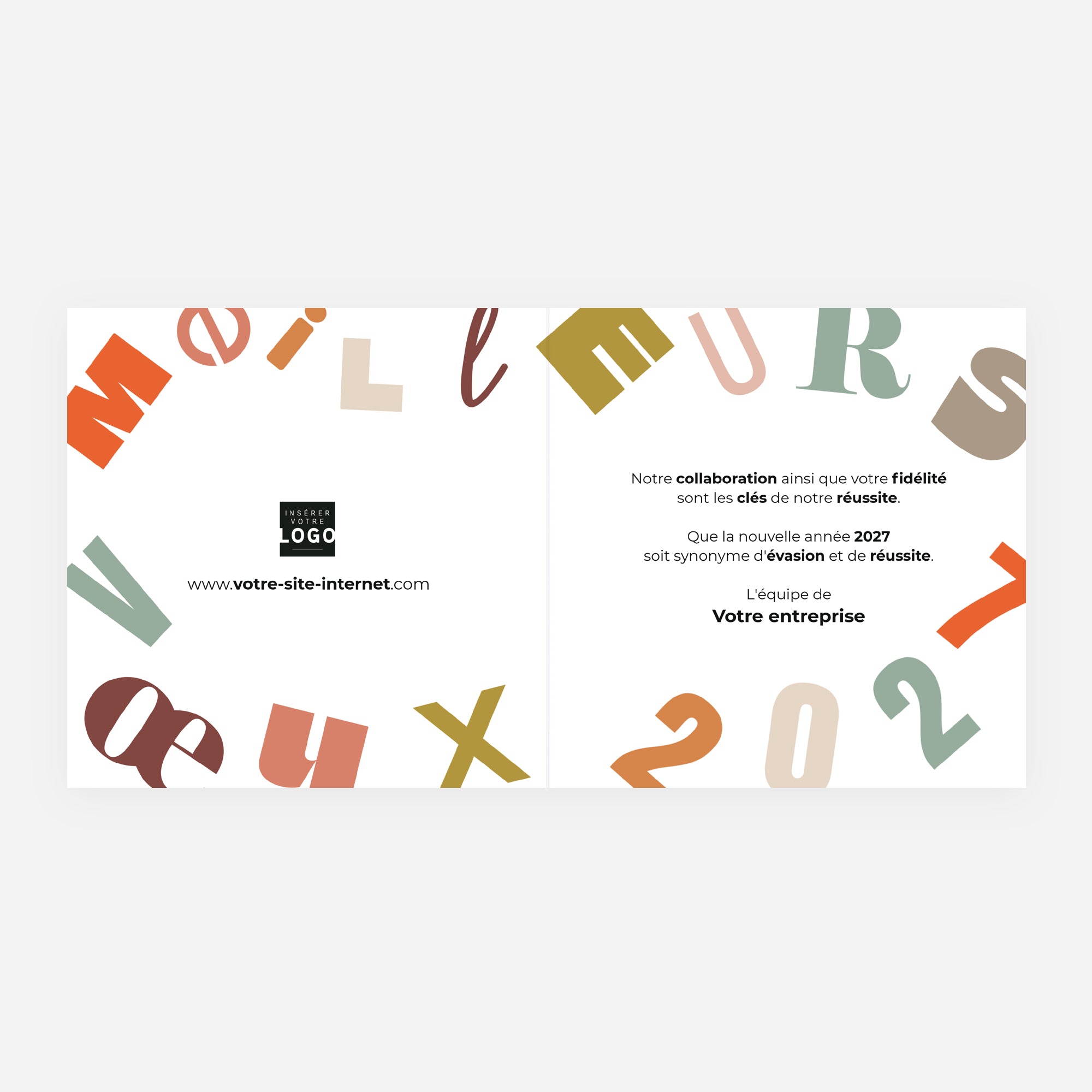 Regards Créatifs | Vœux professionnels • Carte de voeux • Carrée pliable photo N° 2