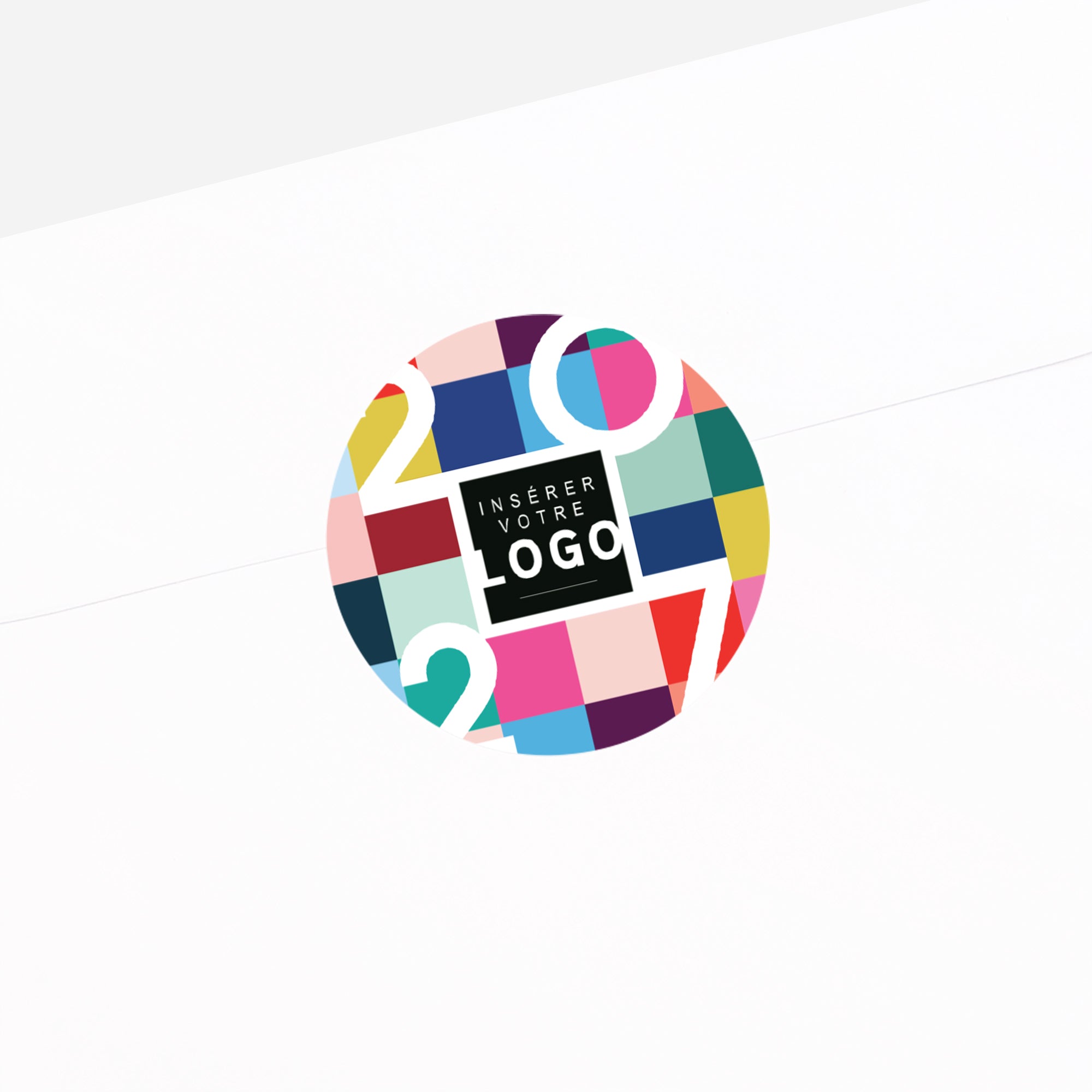 Carrés Créatifs | Vœux professionnels • Sticker • Rond photo N° 2