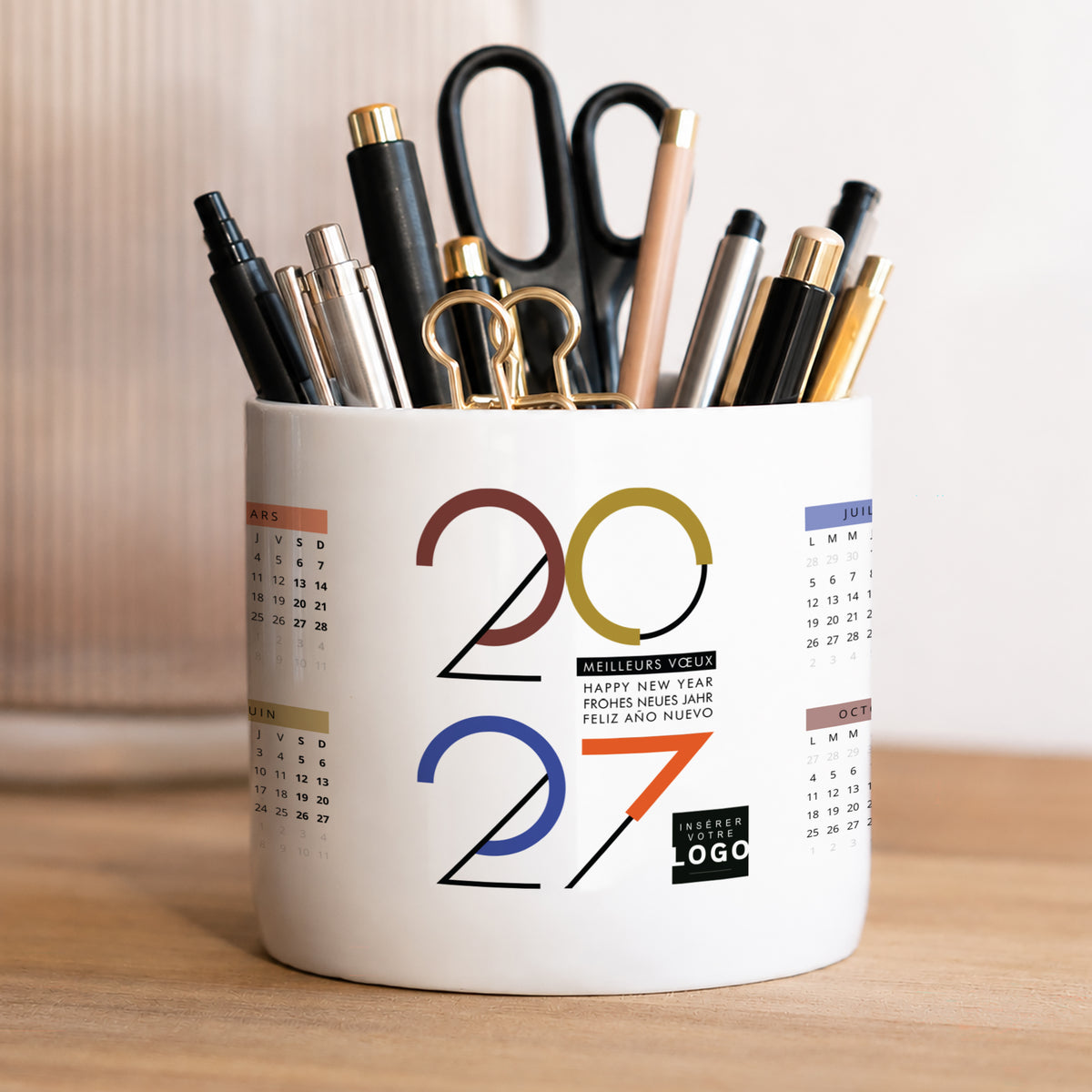 Géométrie des Vœux | Cadeau entreprise • Pot à crayons • 48 cl photo N° 1