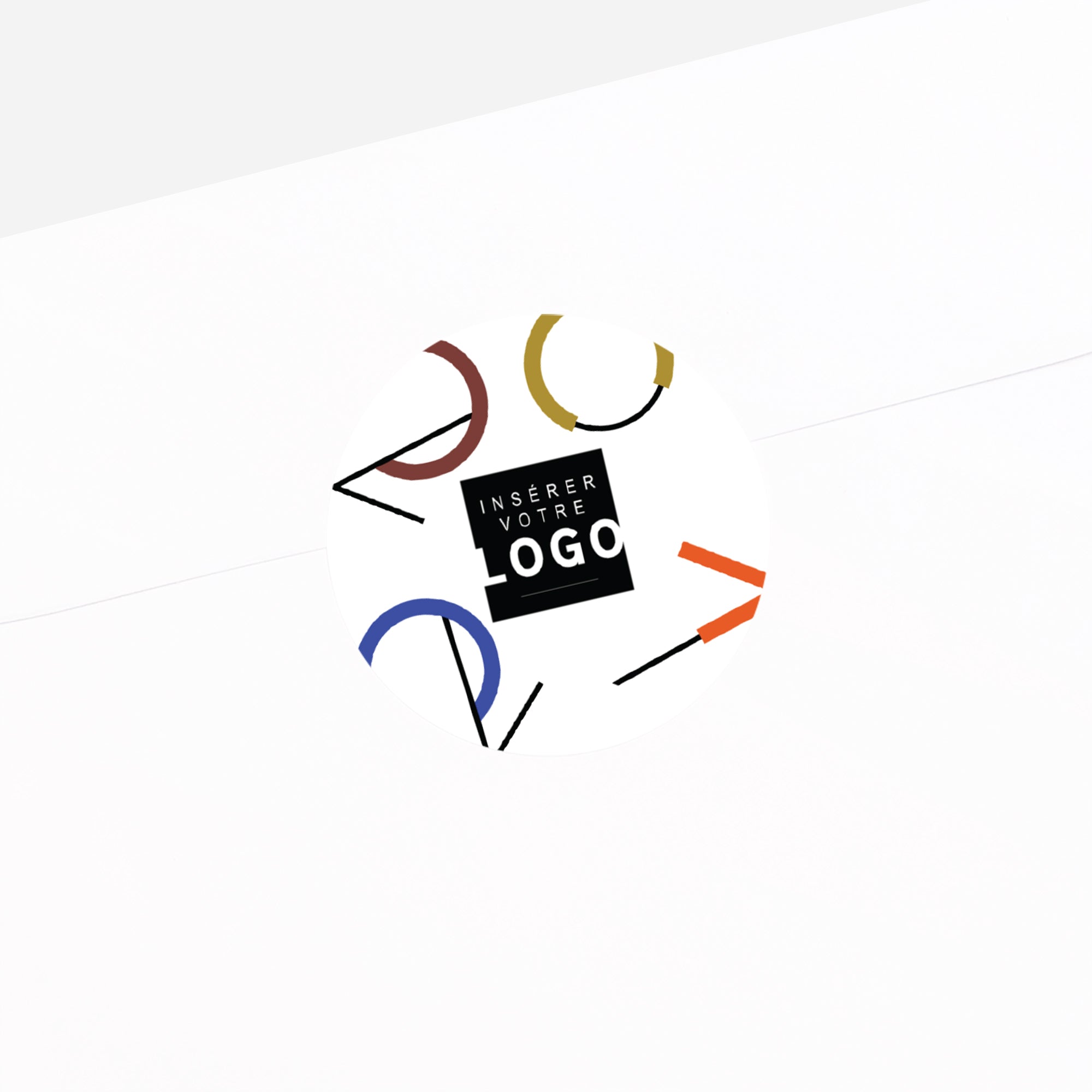 Géométrie des Vœux | Vœux professionnels • Sticker • Rond photo N° 2