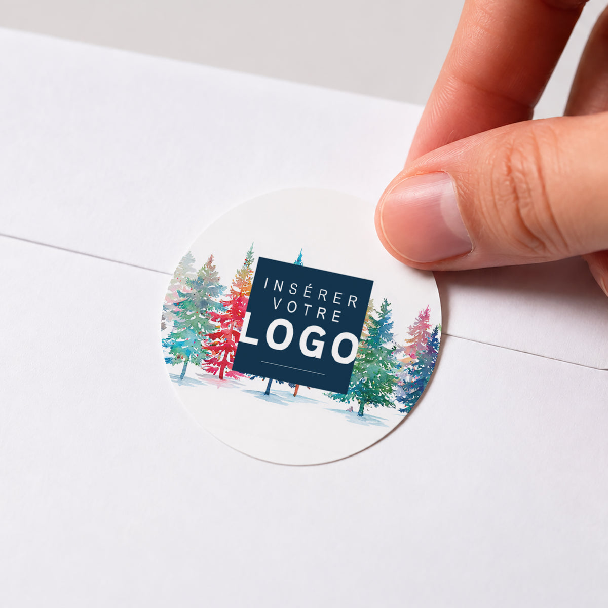 Éclats de Forêt | Vœux professionnels • Sticker • Rond photo N° 1