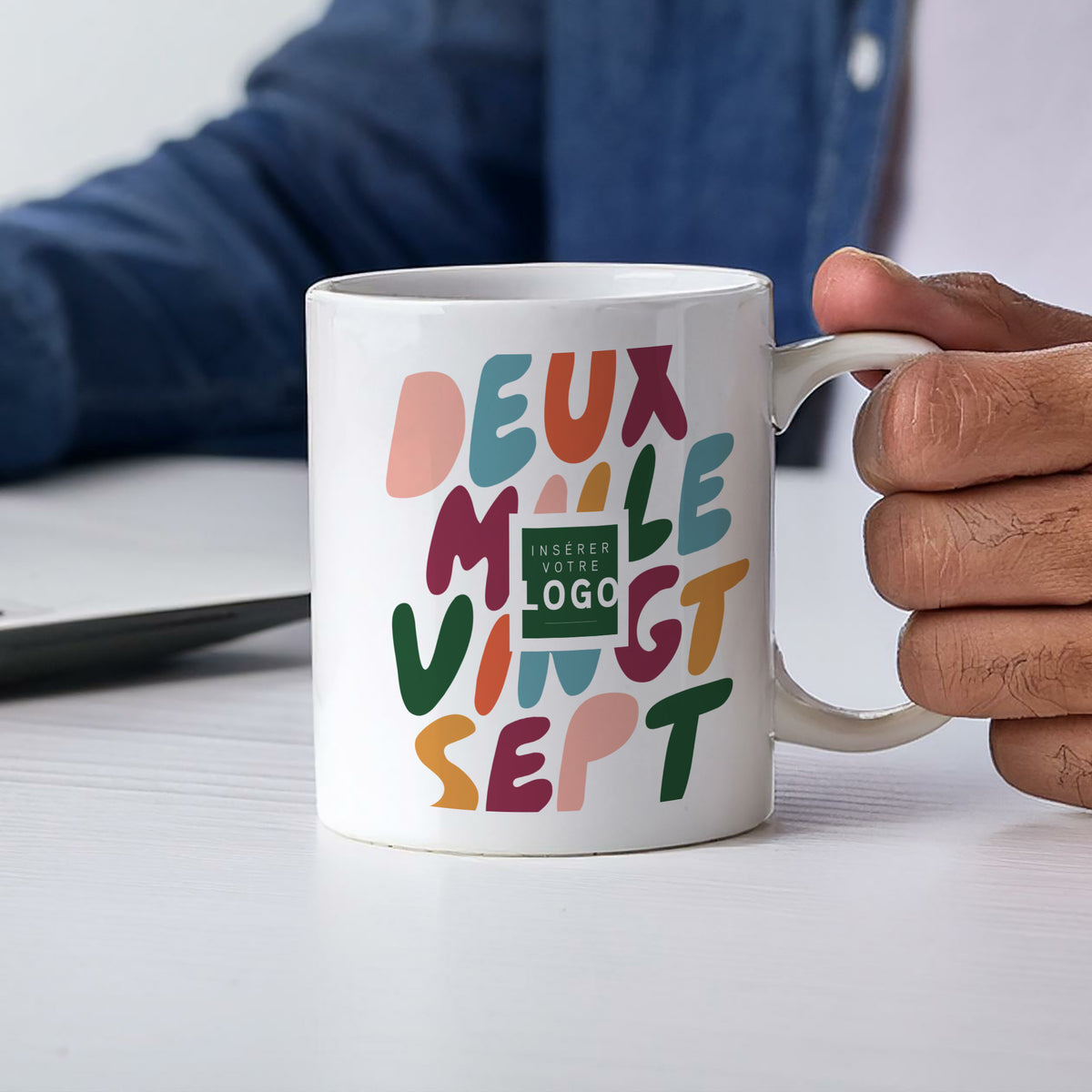 Haut en couleur | Vœux professionnels • Mug • Blanc photo N° 2