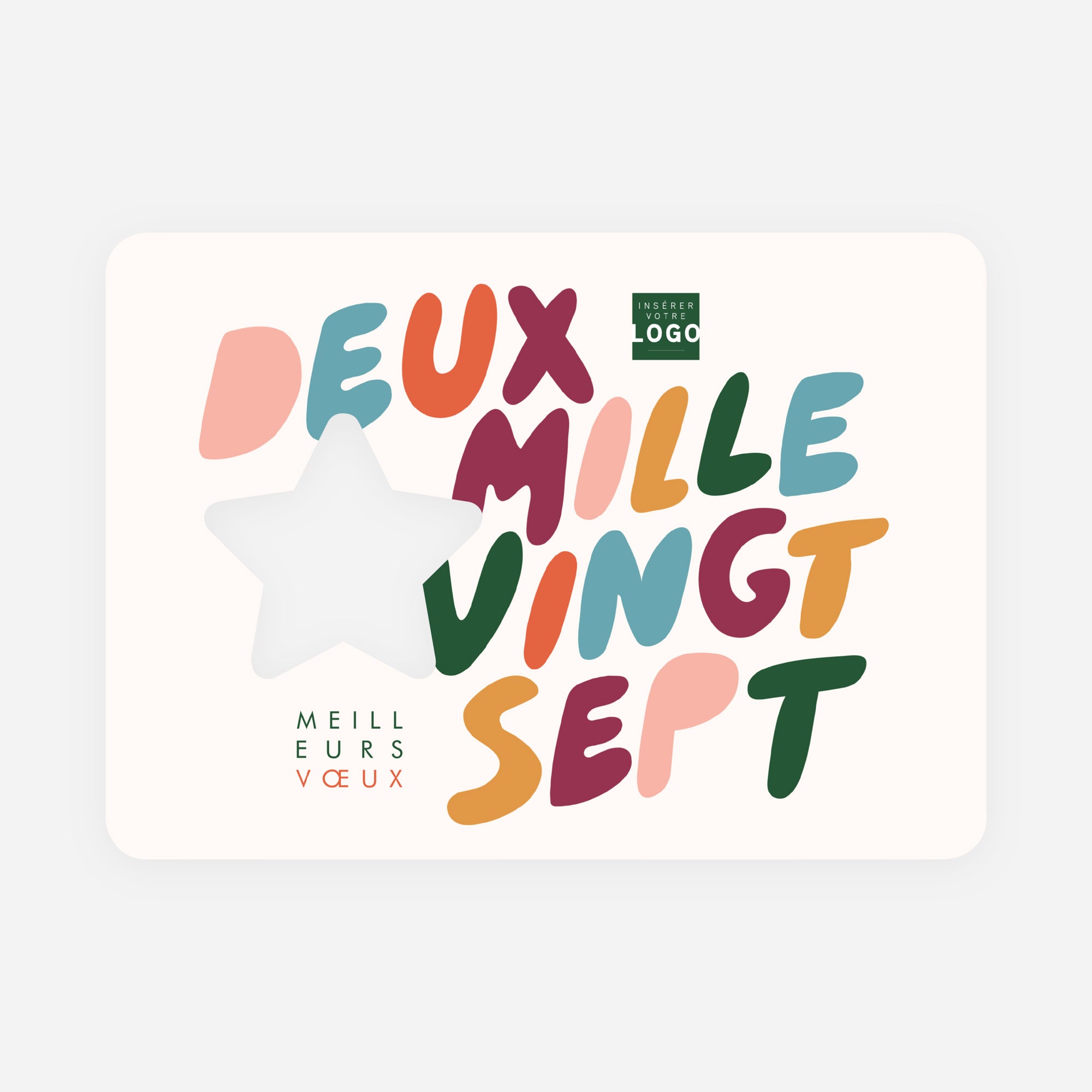 Haut en couleur | Vœux professionnels • Carte de voeux • Étoile découpée photo N° 1
