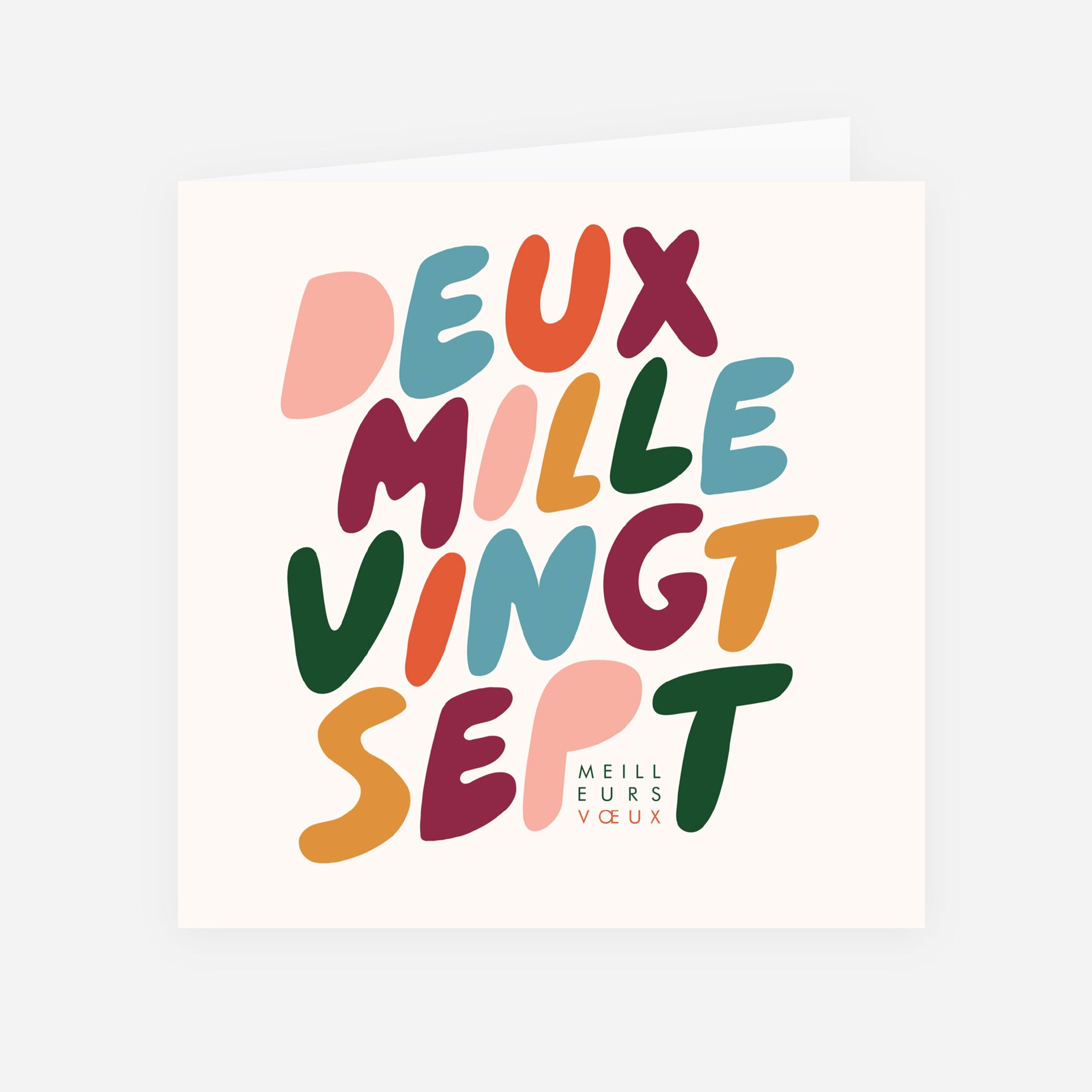 Haut en couleur | Vœux professionnels • Carte de voeux • Carrée pliable photo N° 1