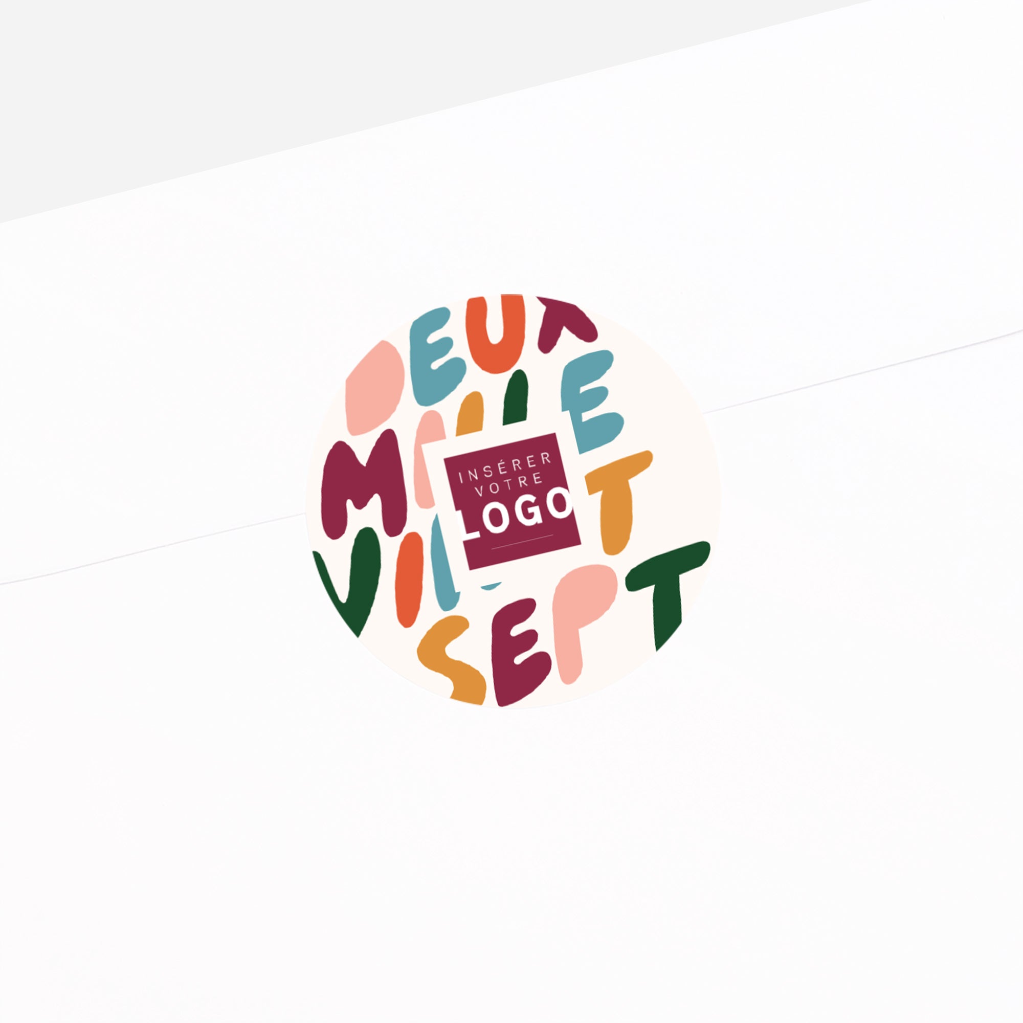 Haut en couleur | Vœux professionnels • Sticker • Rond photo N° 2