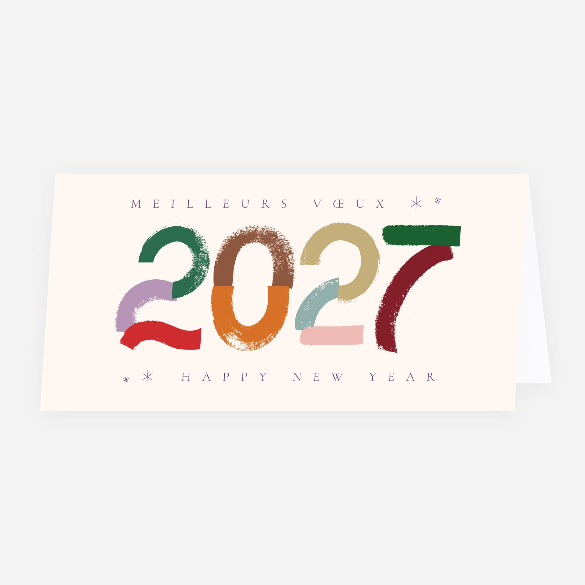Colorful Year | Vœux professionnels • Carte de voeux • Panoramique pliable photo N° 1