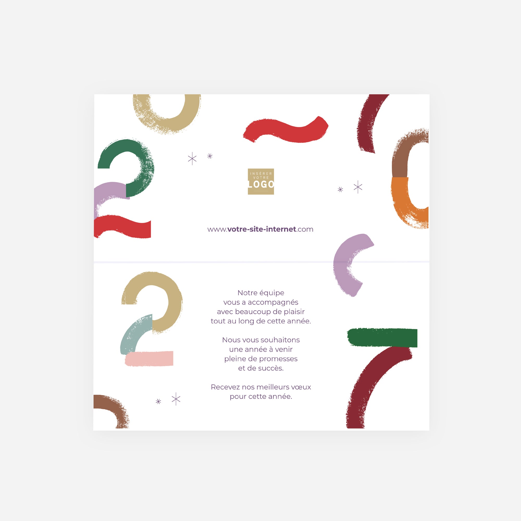 Colorful Year | Vœux professionnels • Carte de voeux • Panoramique pliable photo N° 2