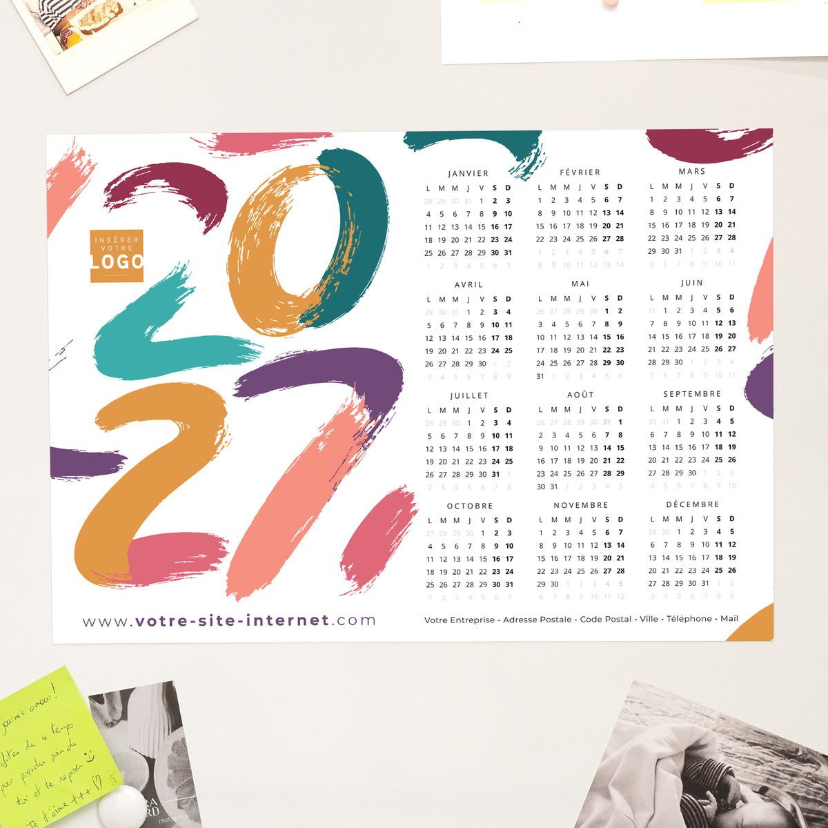 Coups d’Éclat | Vœux professionnels • Calendrier professionnel • Magnétique, monopage paysage photo N° 1