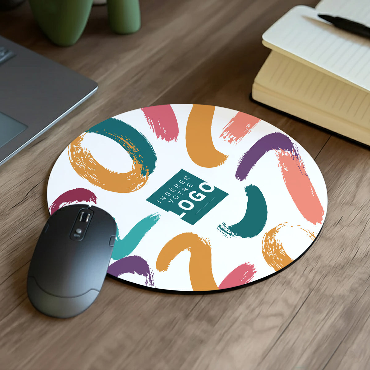 Coups d’Éclat | Cadeau entreprise • Tapis de souris • Ø 20 cm photo N° 1