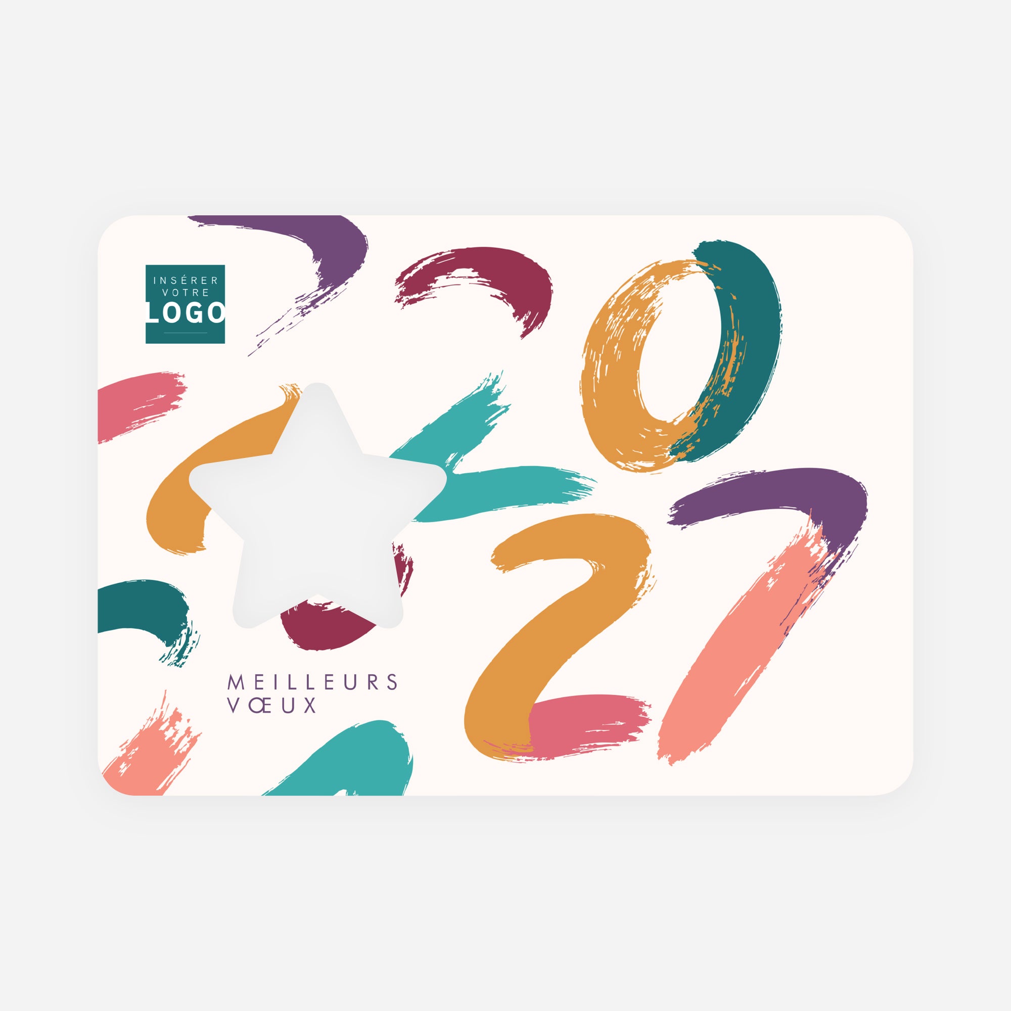Coups d’Éclat | Vœux professionnels • Carte de voeux • Étoile découpée photo N° 1