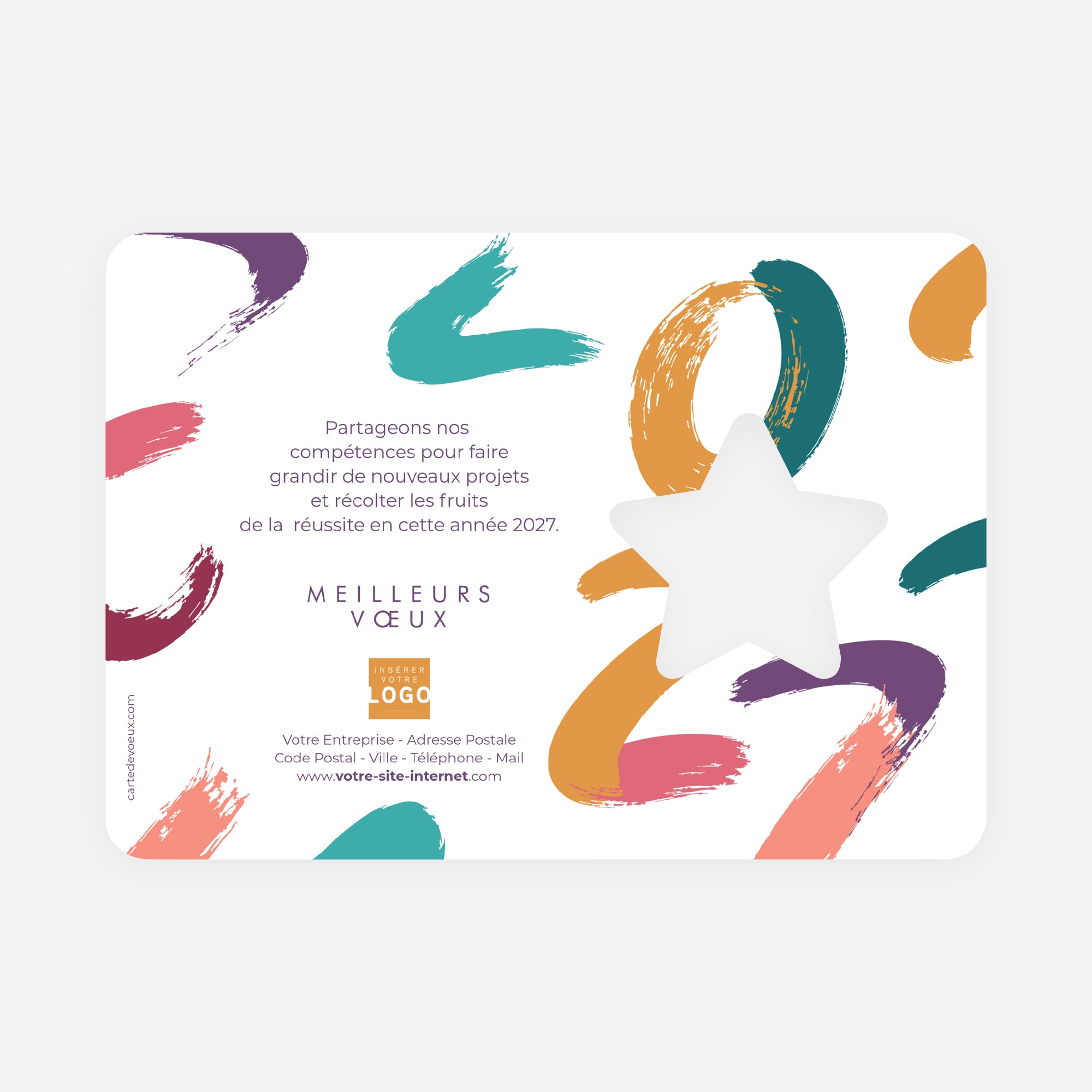 Coups d’Éclat | Vœux professionnels • Carte de voeux • Étoile découpée photo N° 2