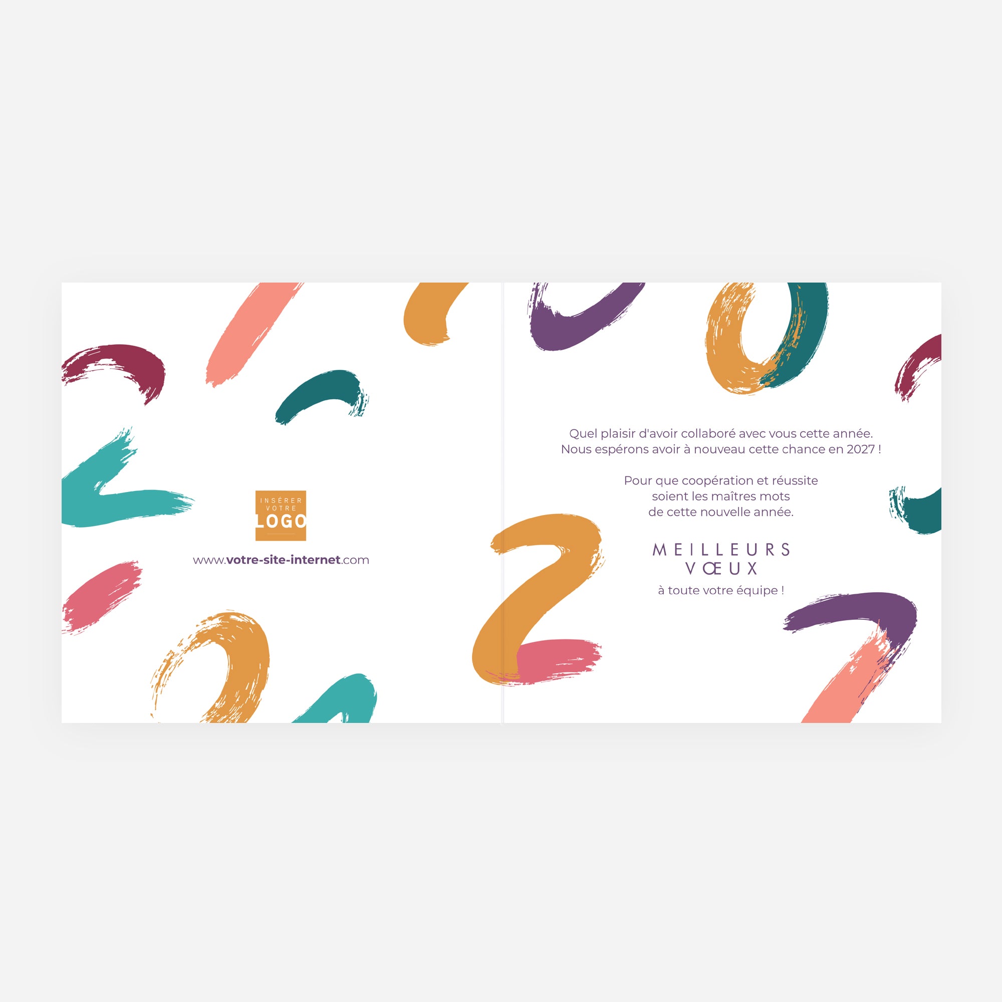 Coups d’Éclat | Vœux professionnels • Carte de voeux • Carrée pliable photo N° 2