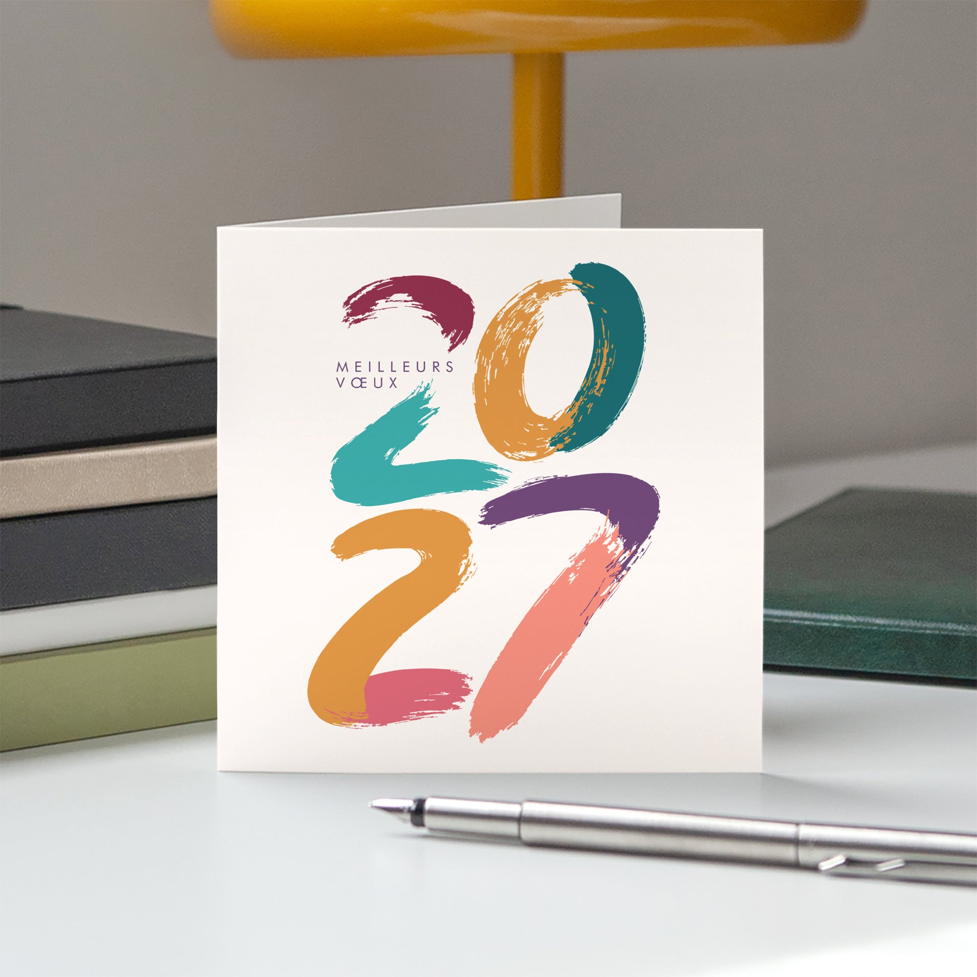 Coups d’Éclat | Vœux professionnels • Carte de voeux • Carrée pliable photo N° 5