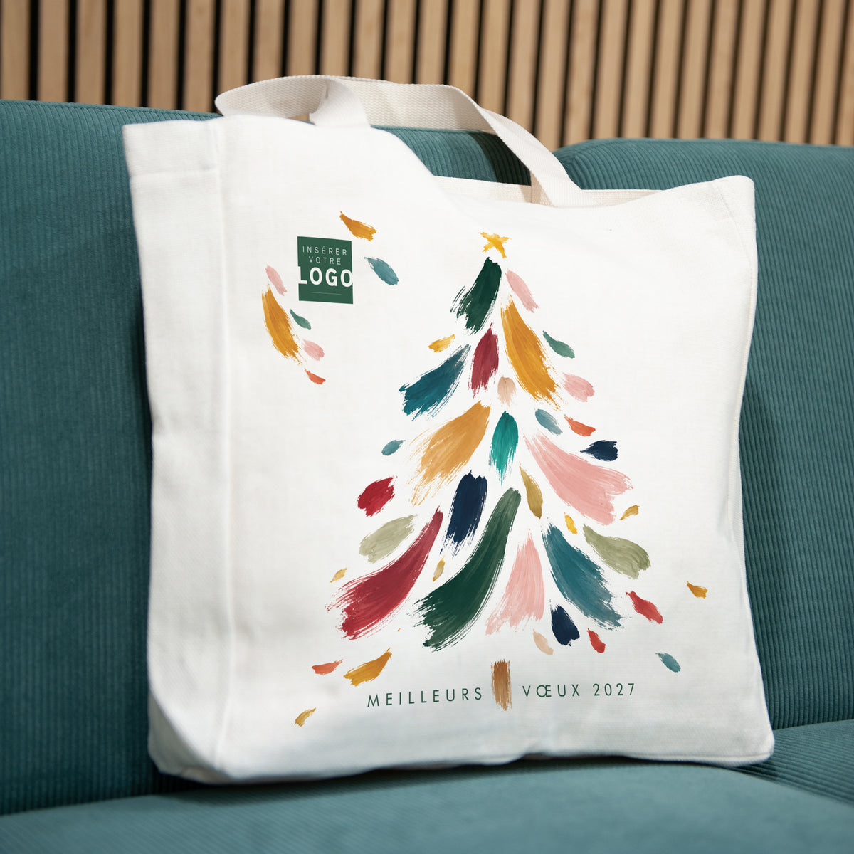 Touches de Noël | Cadeau entreprise • Tote bag • Anse en toile photo N° 2