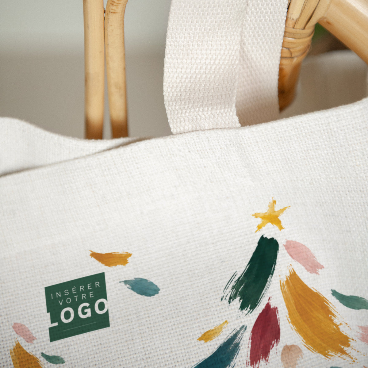 Touches de Noël | Cadeau entreprise • Tote bag • Anse en toile photo N° 3