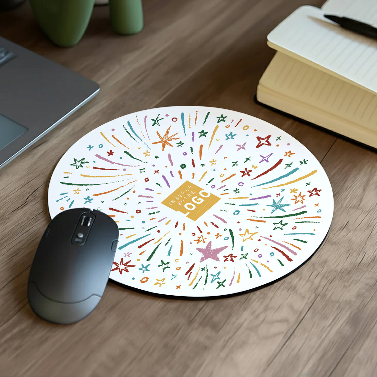 Éclats Célestes | Cadeau entreprise • Tapis de souris • Rond photo N° 1