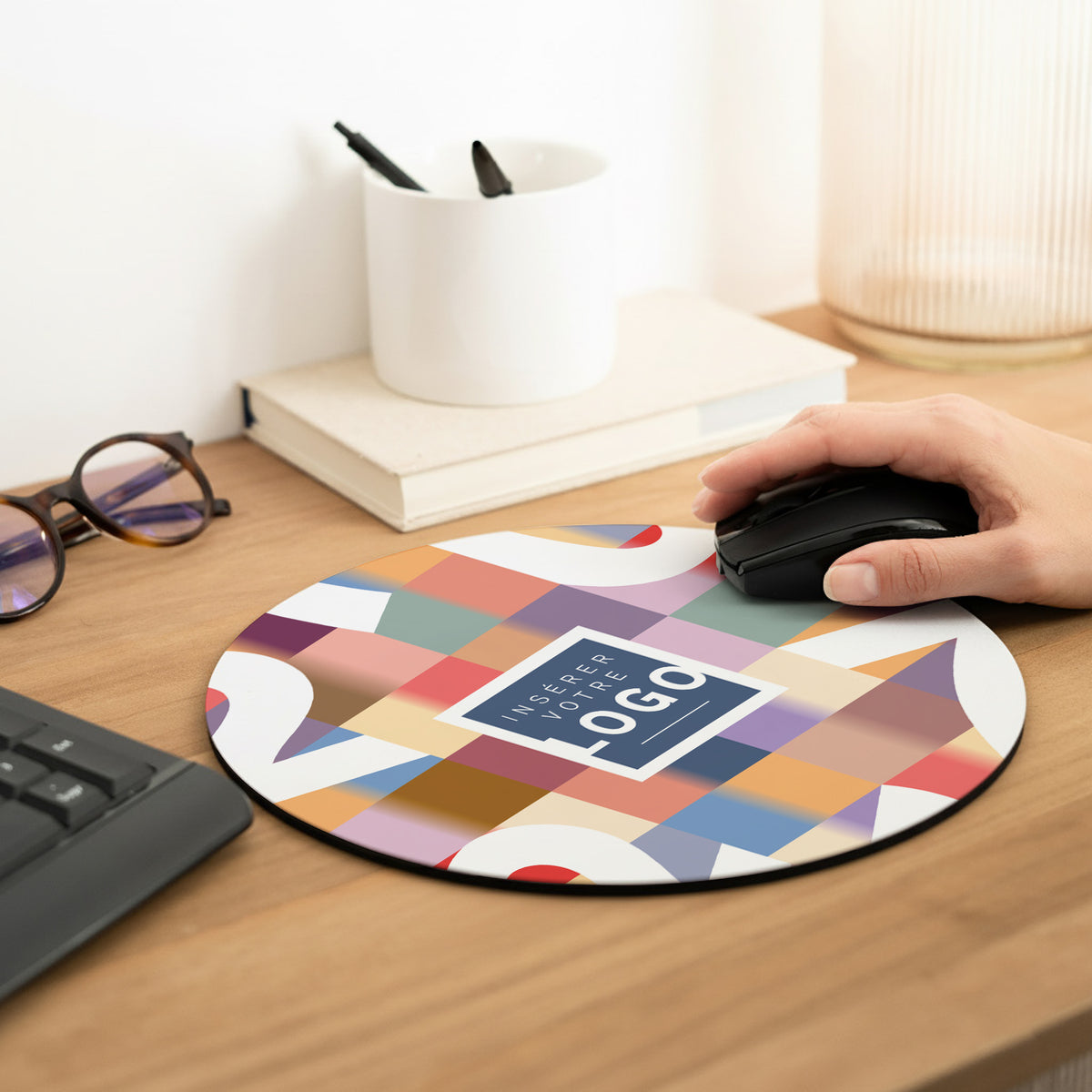 Color Blocks | Cadeau entreprise • Tapis de souris • Ø 20 cm photo N° 2