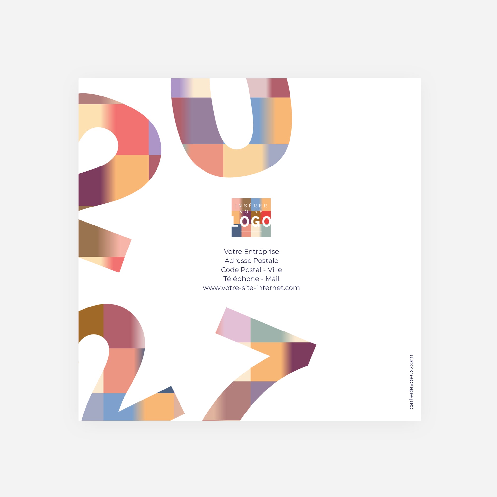 Color Blocks | Vœux professionnels • Carte de voeux • Carrée pliable photo N° 3