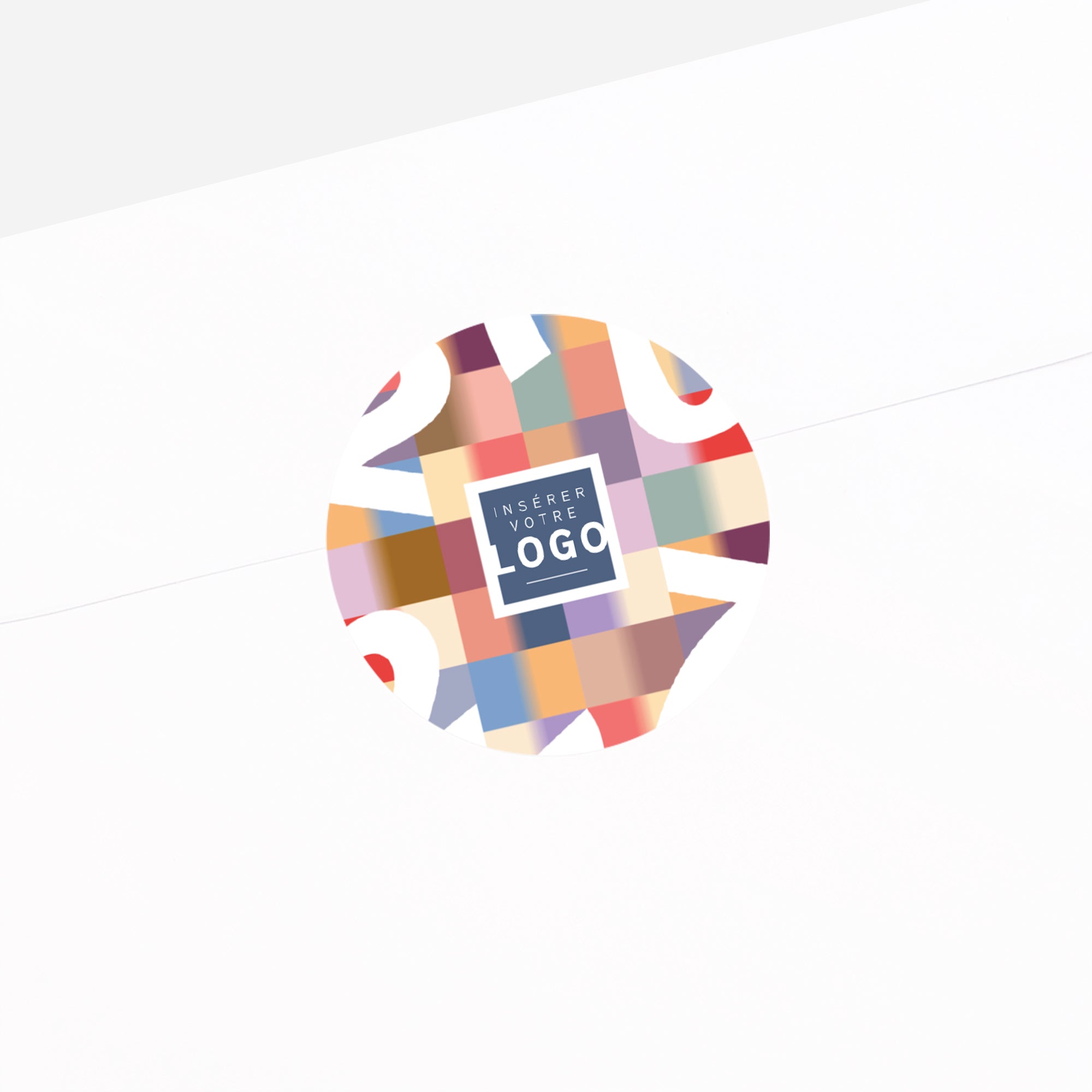 Color Blocks | Vœux professionnels • Sticker • Rond photo N° 2