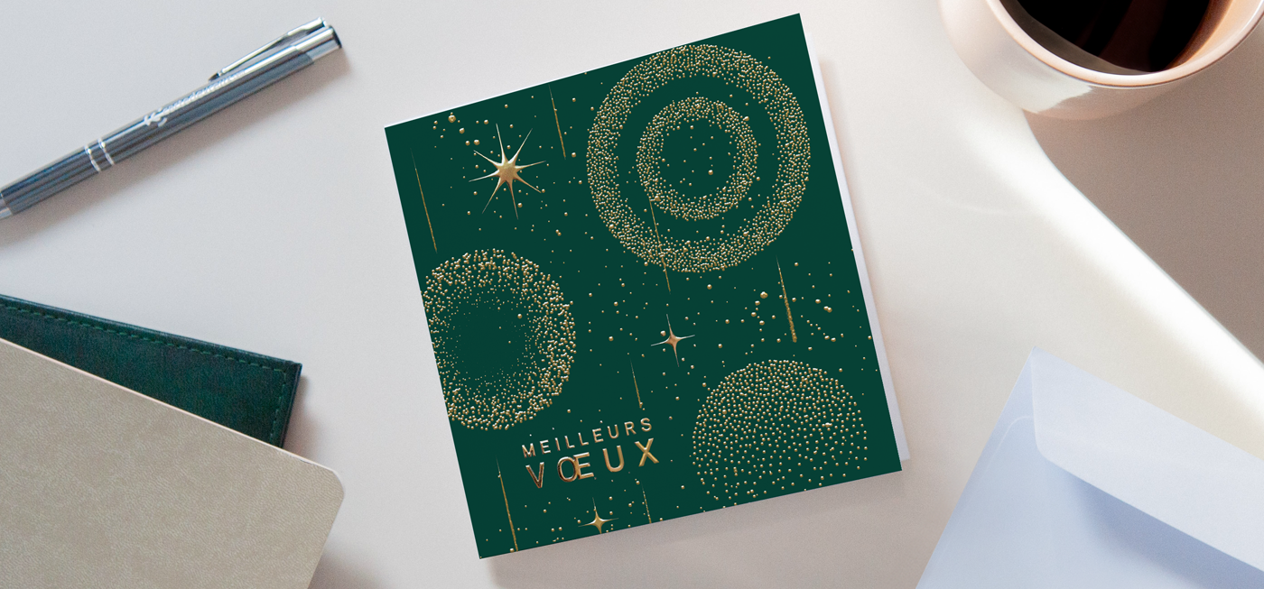 carte de voeux dorure unicef