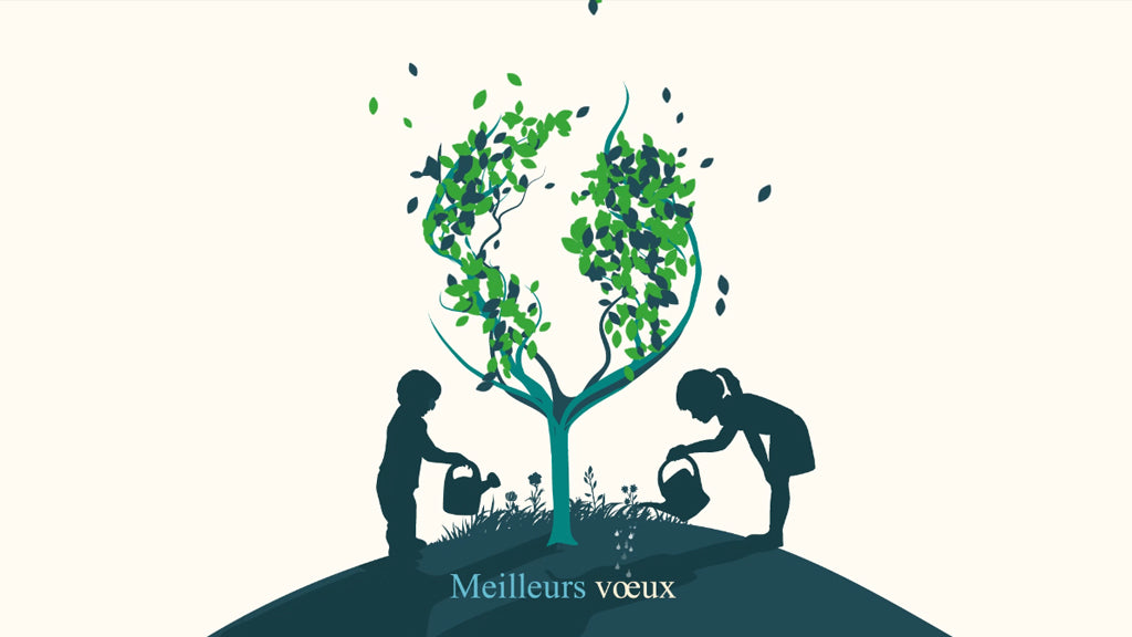 Arbre de vie vert | Vœux professionnels • Carte virtuelle • eCard Vidéo photo N° 1
